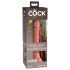King Cock Elite 7 - realistični dildo s vakuumskim postoljem (18cm) - prirodno