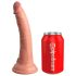 King Cock Elite 7 - realistični dildo s vakuumskim postoljem (18cm) - prirodno