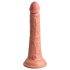 King Cock Elite 7 - realistični dildo s vakuumskim postoljem (18cm) - prirodno