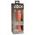 Kralj Cock Elite 8 - dildo s vakuumskom bazom (20 cm) - tamni prirodni ton