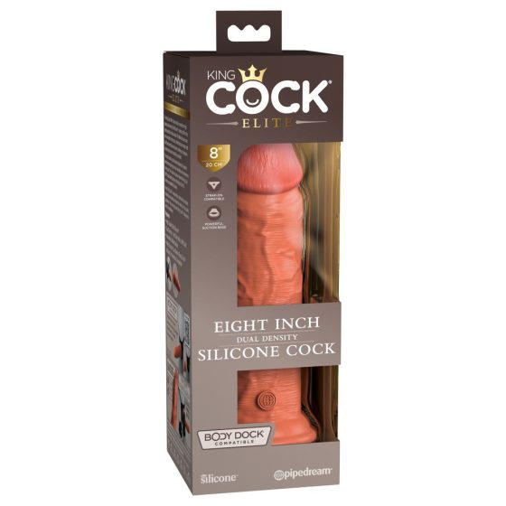 King Cock Elite 8 - realističan dildo (20 cm) - tamno prirodan