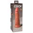 Kralj Cock Elite 8 - dildo s vakuumskom bazom (20 cm) - tamni prirodni ton