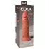 King Cock Elite 8 - dildo s vakuum bazom - 20 cm - tamna boja