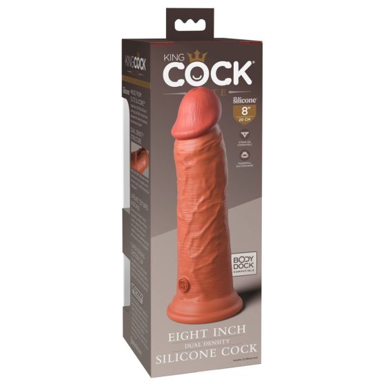 King Cock Elite 8 - realističan dildo (20 cm) - tamno prirodan