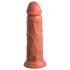 Kralj Cock Elite 8 - dildo s vakuumskom bazom (20 cm) - tamni prirodni ton