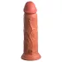 King Cock Elite 8 - dildo s vakuum bazom - 20 cm - tamna boja