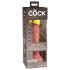King Cock Elite 6 - vibrator s vakuumskim postoljem (15cm) - prirodni