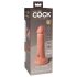 King Cock Elite 6 - vibrator s vakuumskim postoljem (15cm) - prirodni