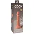 King Cock Elite - realistični vibrator s vakuumskom bazom 15 cm - prirodna boja