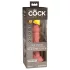 King Cock Elite - realistični vibrator s vakuumskom bazom 15 cm - prirodna boja