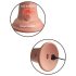 King Cock Elite 6 - vibrator s vakuumskim postoljem (15cm) - prirodni