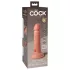 King Cock Elite 6 - realistični vibrator 15cm - tamno prirodna boja