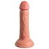 King Cock Elite 6 - realistični vibrator 15 cm (tamna prirodna nijansa)