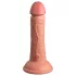 King Cock Elite 6 - realistični vibrator 15cm - tamno prirodna boja
