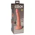 King Cock Elite 7 - vibrirajući dildo s vakuumskom bazom, 18 cm, prirodna boja