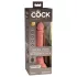King Cock Elite 7 - vibrirajući dildo s vakuumskom bazom, 18 cm, prirodna boja