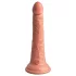 King Cock Elite 7 - vibrirajući dildo s vakuumskom bazom, 18 cm, prirodna boja