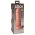 King Cock Elite - Vibrator s vakuumskom čašom - 20 cm - natur