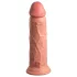 King Cock Elite - Vibrator s vakuumskom čašom - 20 cm - natur