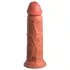 King Cock Elite 8 - realistični vibrator 20cm - tamna boja