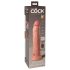 King Cock Elite 9 - vibrator s vakumskim postoljem 23cm - prirodni