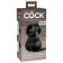 King Cock Crown Jewels - Vibrirajući prsten za penis (crni)