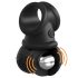 King Cock Crown Jewels - crni vibrirajući penis prsten