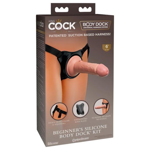 King Cock Elite Beginner's - strap-on dildo (naturalan)