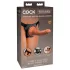 King Cock Elite Comfy - strap-on dildo s remenom - tamna prirodna boja