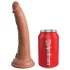 King Cock Elite Comfy - udobni strap-on s remenom (tamna prirodna boja)