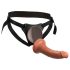 King Cock Elite Comfy - udobni strap-on s remenom (tamna prirodna boja)