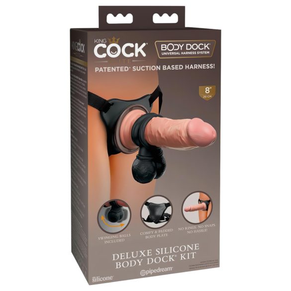 King Cock Elite Deluxe - set s dildom za vezivanje