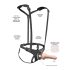 Body Dock - crni strap-on gaćice s naramenicama