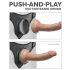 Body Dock - crni strap-on gaćice s naramenicama