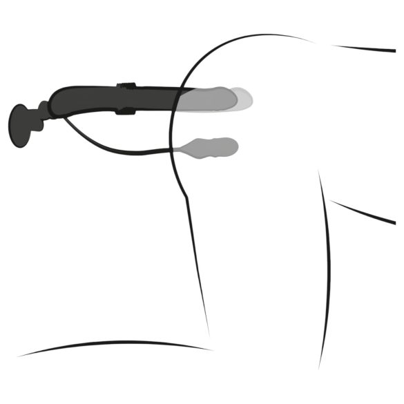 Fetish - potiskujući vibrator - crna