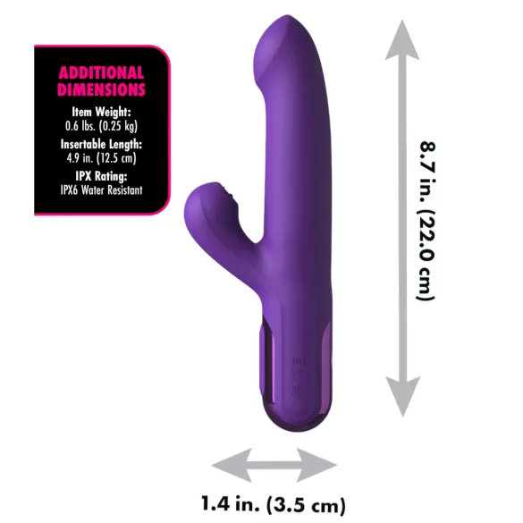 Fantasy For Her - 2u1 vibrator s funkcijom thrustanja i stimulator klitorisa