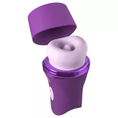   Fantasy For Her Lush Kiss Plush - vakuumski vibrator za klitoris s jezikom (ljubičasti)