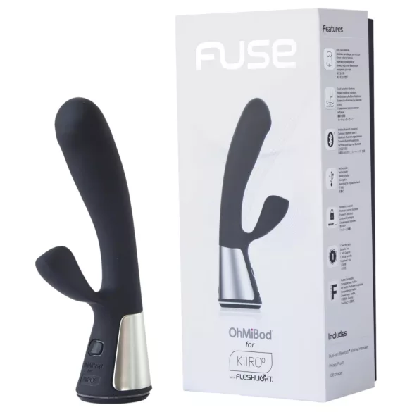 Fleshlight OhMiBod Kiiroo - aplikacijom upravljani vibrator s klitoralnom ručicom (crni)