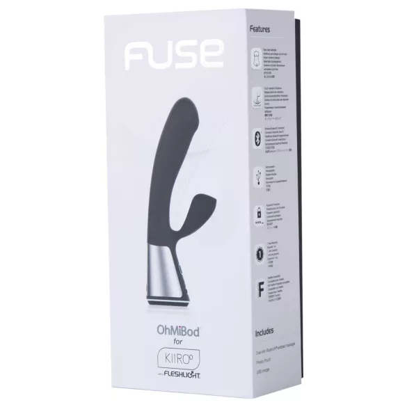 Fleshlight OhMiBod Kiiroo - aplikacijom upravljani vibrator s klitoralnom ručicom (crni)