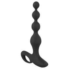Black Velvets - analni vibrator s perlicama - crni