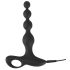 Crna svila - analni vibrator s perlicama (crni)