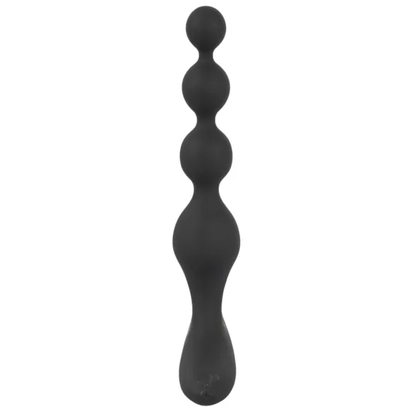 Black Velvets - analni vibrator s perlicama - crni