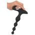 Crna svila - analni vibrator s perlicama (crni)