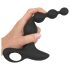 Crna svila - analni vibrator s perlicama (crni)
