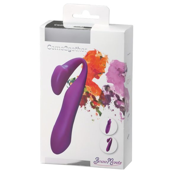 BeauMents Come2gether - akumulatorski, vodootporni parni vibrator (ljubičasta)