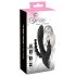 SMILE Triple - vodootporni crni vibrator s tri kraka, punjiv na baterije