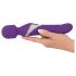 Javida Wand & Pearl - 2u1 masažni vibrator (ljubičasta)