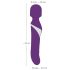 Javida Wand & Pearl - 2u1 masažni vibrator (ljubičasta)