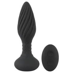 ANOS - analni vibrator s rotirajućim perlicama - crni