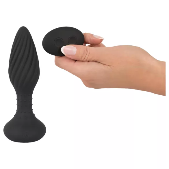 ANOS - analni vibrator s rotirajućim perlicama - crni
